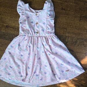Tahari Pink and Blue Floral Kids Dress